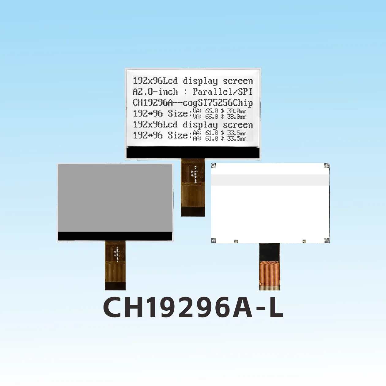 CH19296A-L (Versi&oacute;n Plug-in) Pantalla Gr&aacute;fica LCD 192x96